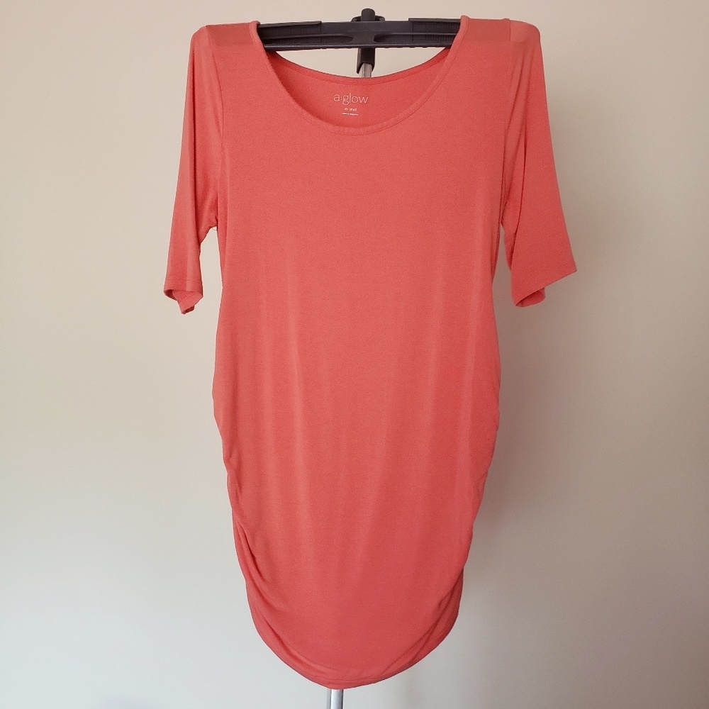 Orange Maternity Blouse